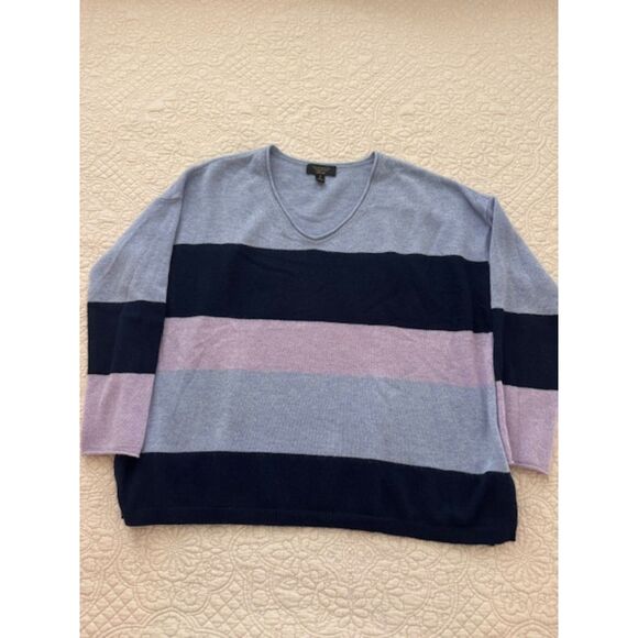 Charter Club Luxury Cashmere V-neck sweater Blue, size M - Picture 1 of 7